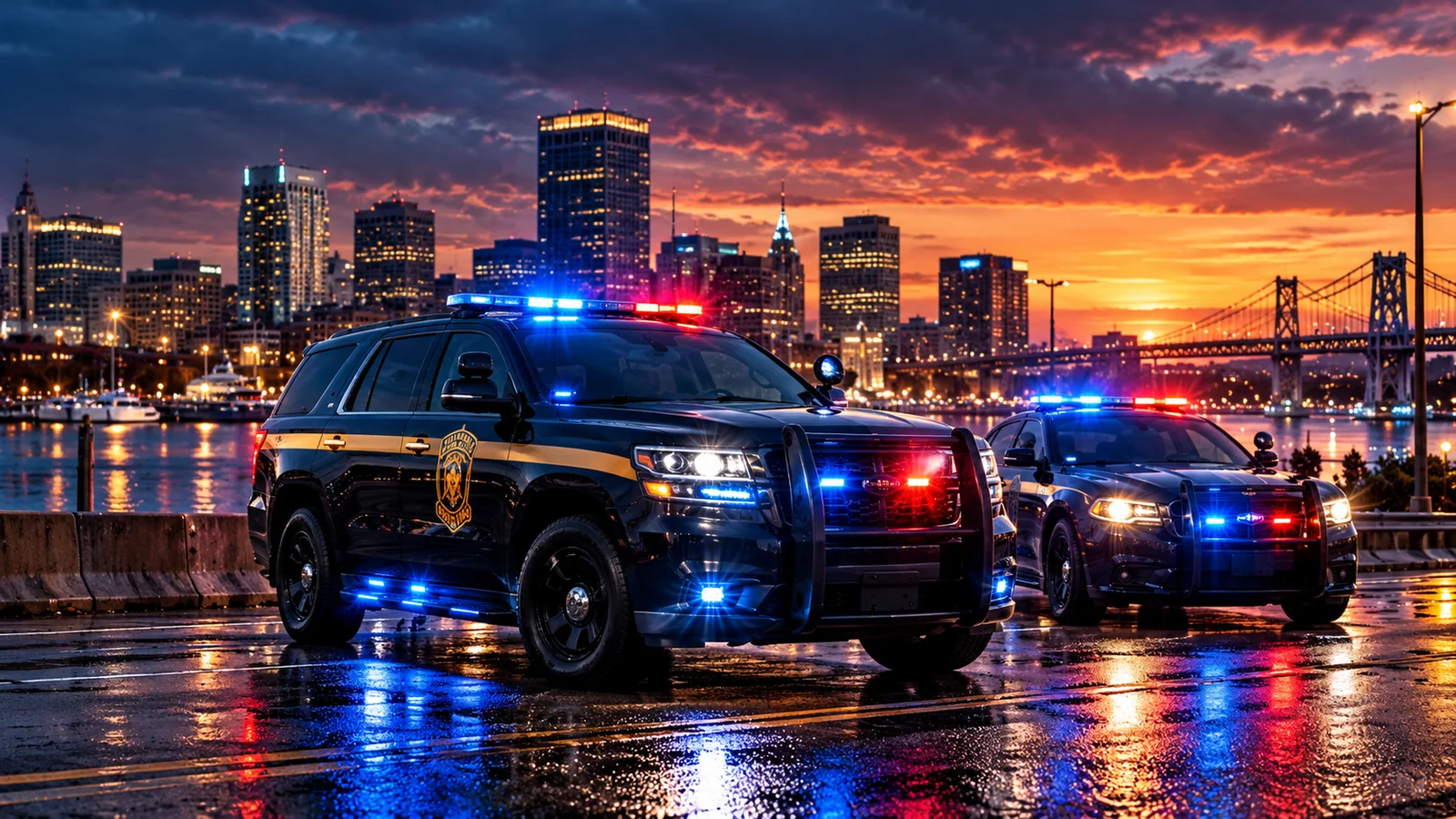 MDPSRP cinematic fictional concept photograph: harbor police